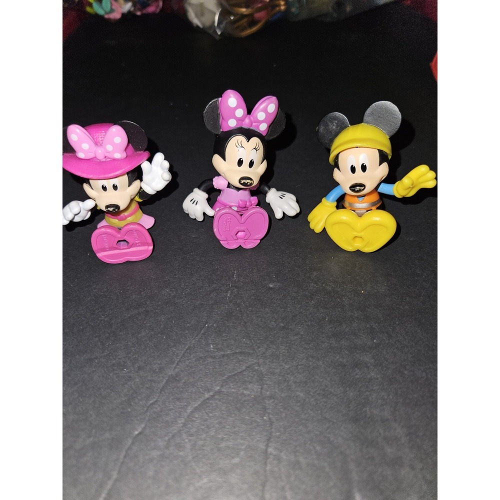 Lot Of 3 Disney Mickey And Minnie Figures Pvc Stand And Sit - Picture 5 of 5